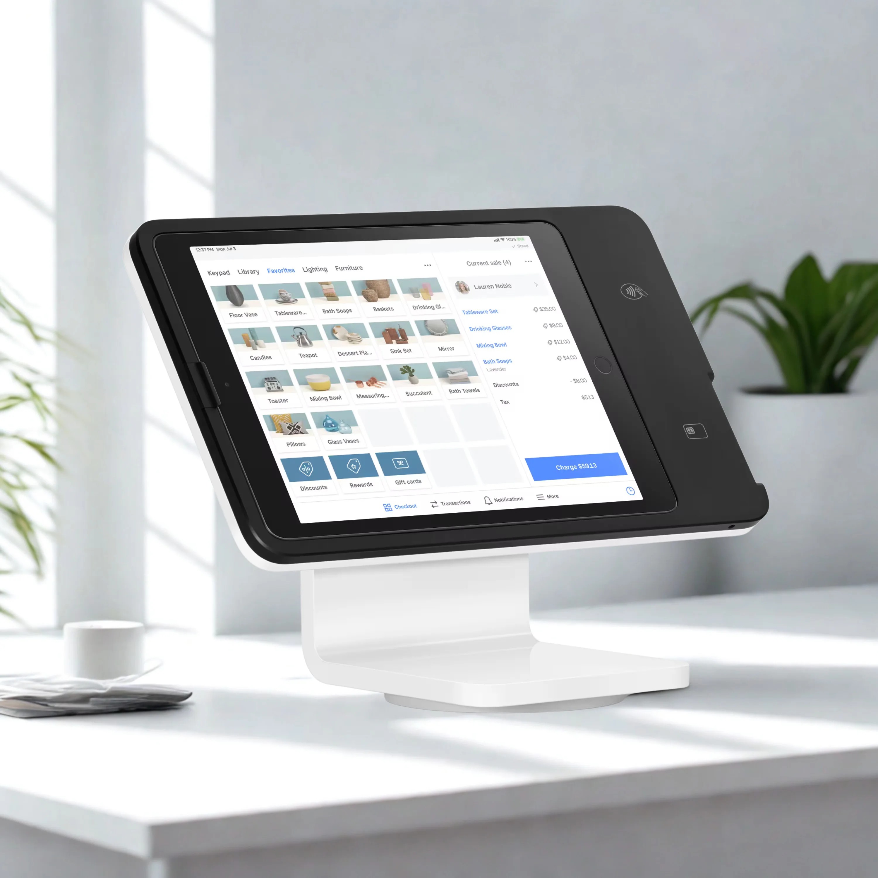 Counter-top kiosk stand