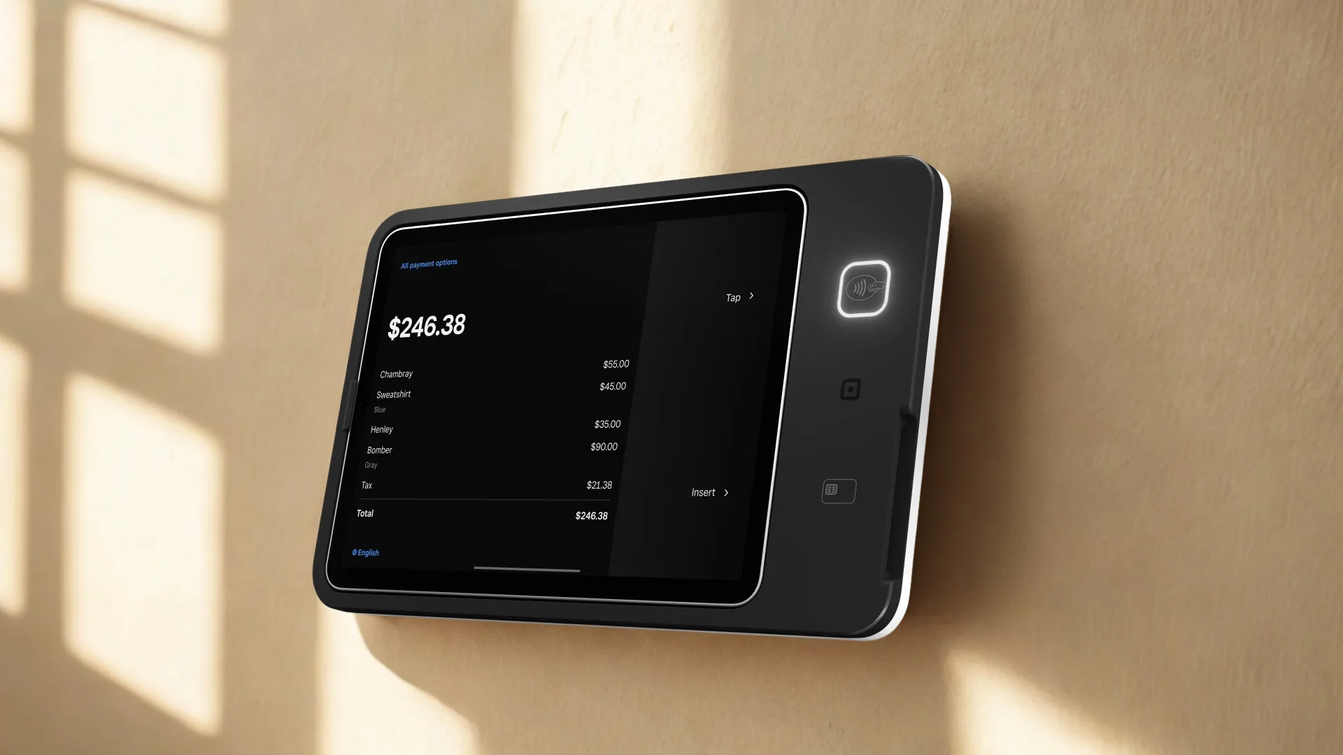 Wall-mounted kiosk